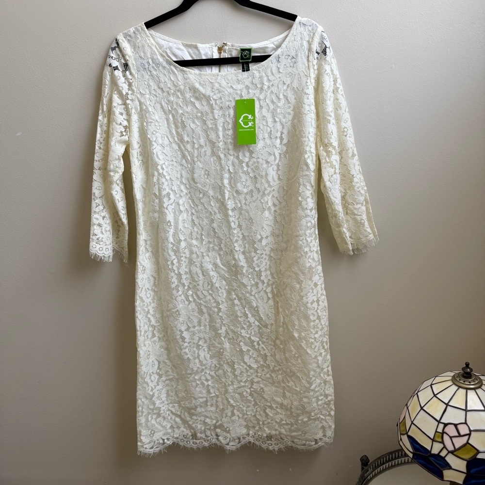 NWT C.Wonder Lace Cream Sheath Dress $168 Size 12
